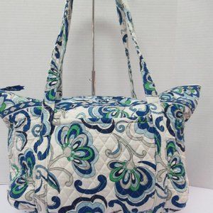 Vera Bradley Blue and Green Floral Travel Bag